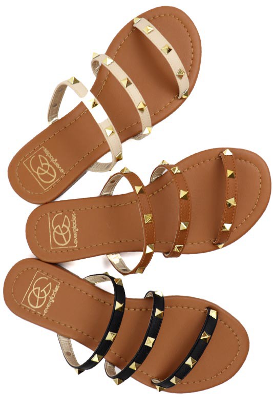Three strap Studded Sandal