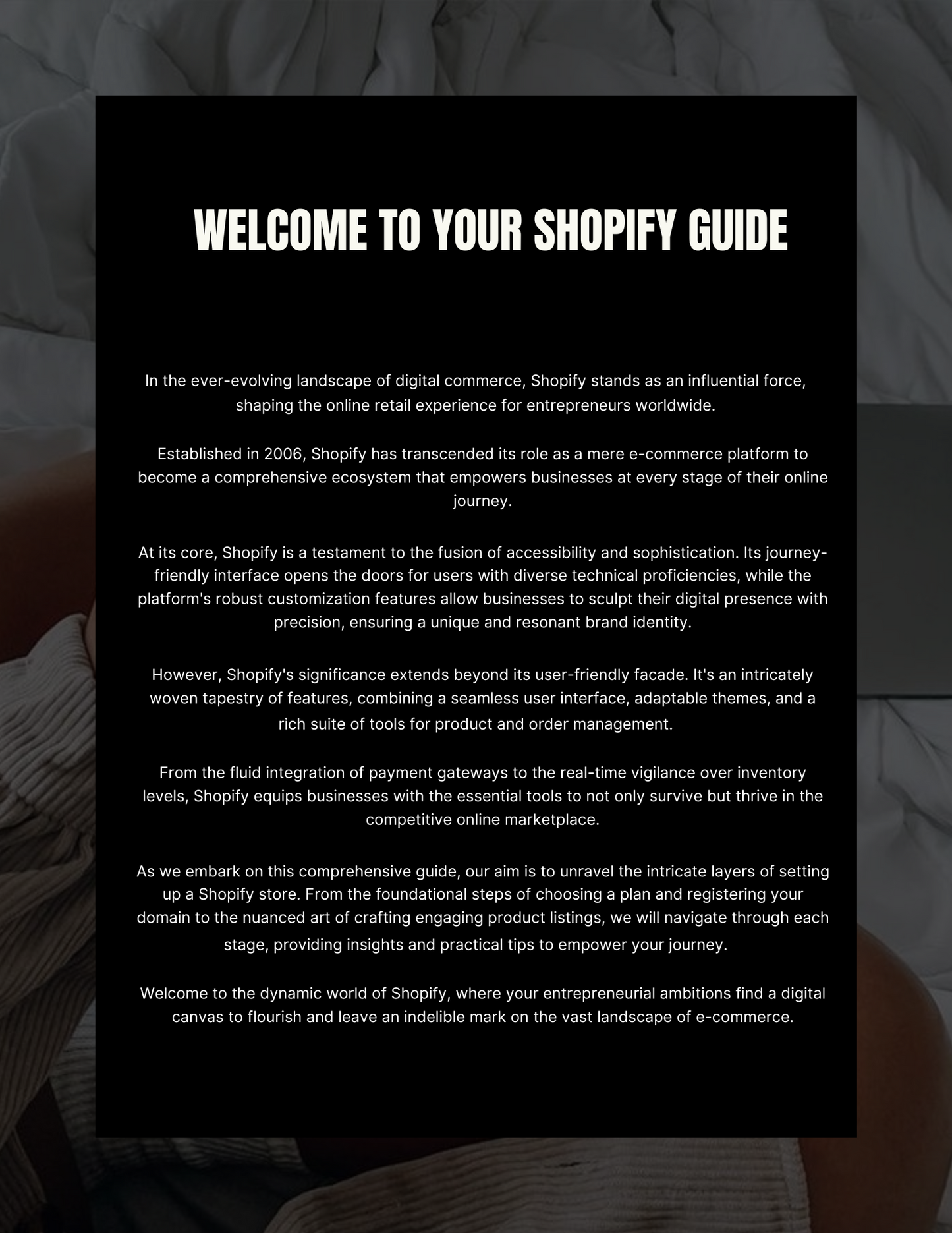 Shopify Starter Guide