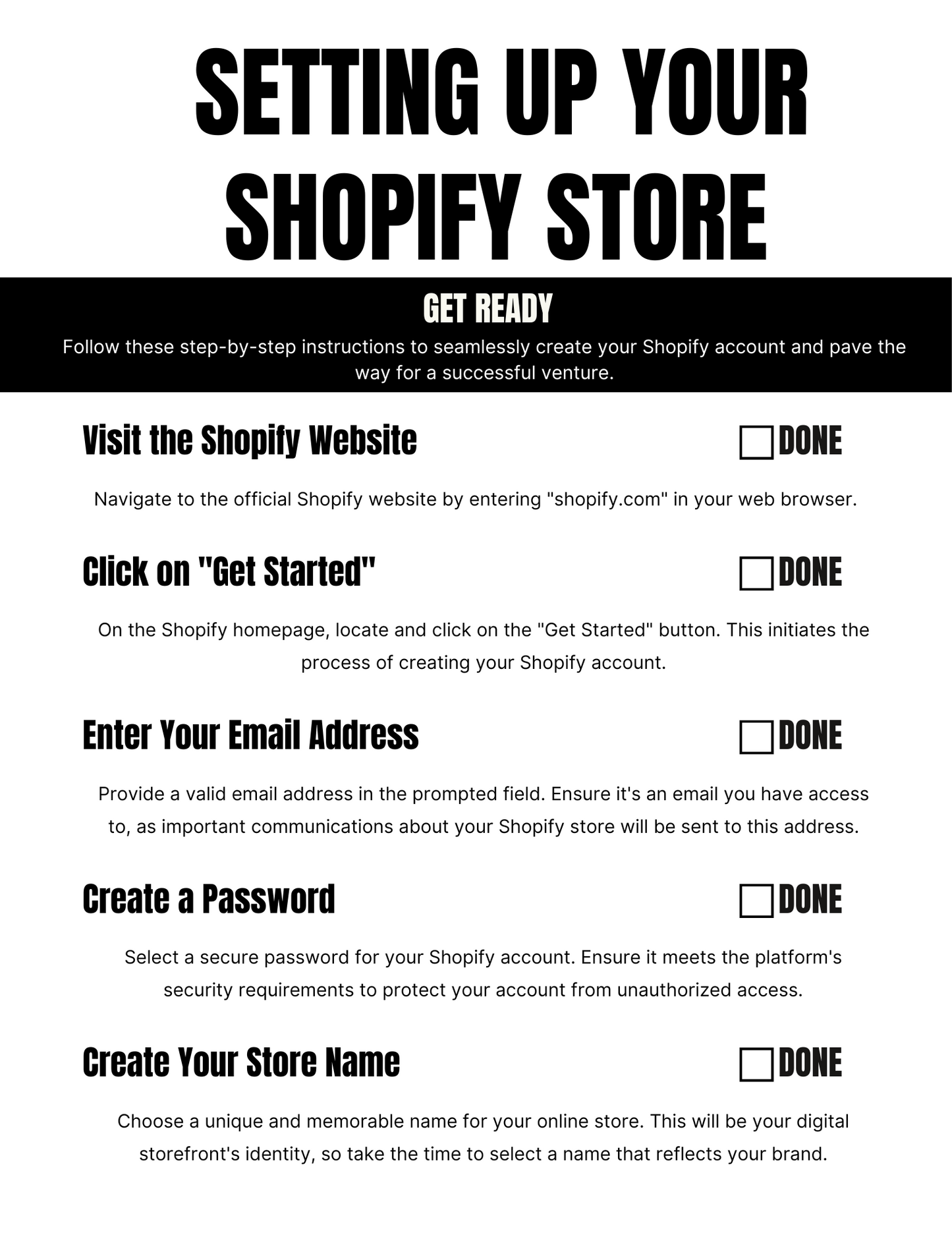 Shopify Starter Guide